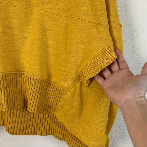 Free people movement Womens yellow honey dove pull over hooded sweater L - Picture 7 of 10
